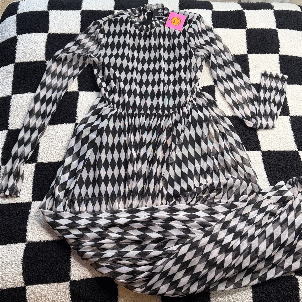 Dressed in LALA Monochrome Diamond Maxi Dress